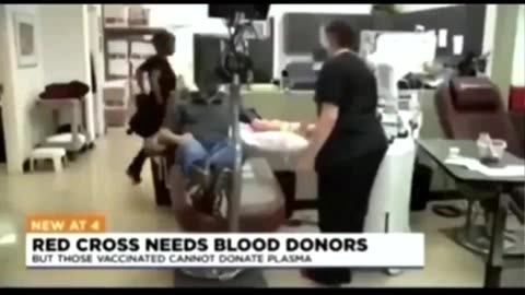 RED CROSS SAYS VACCINATED CANNOT DONATE PLASMA