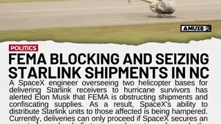 FEMA Blocking and Seizing Starlink Shipments in North Carolina