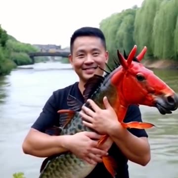 Fish with a horse head