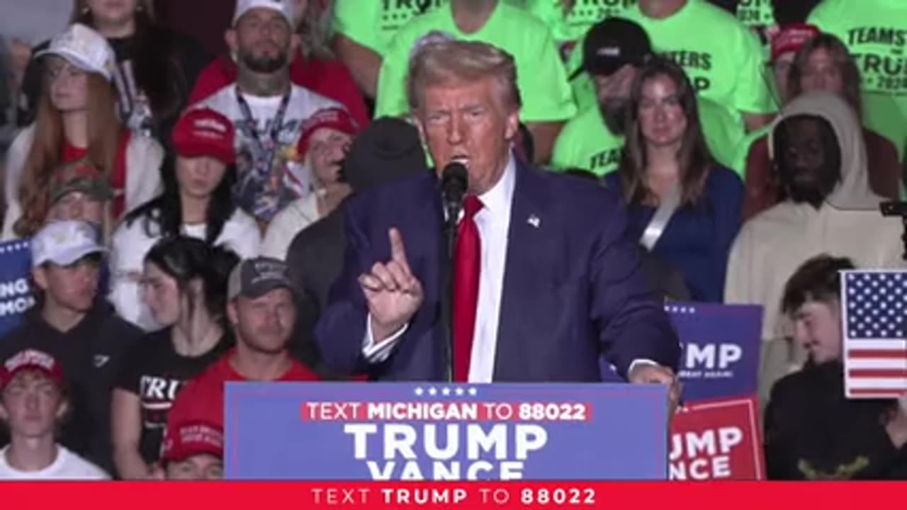 LIVE- President Trump in Saginaw