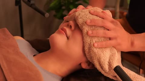 ASMR Hot towel and other massages to relieve eye strain