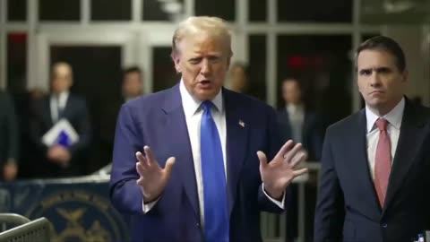 President Trump speaks outside the trial:It’s a shame what they’ve done to this country