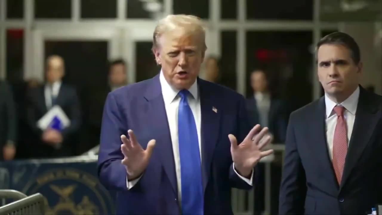President Trump speaks outside the trial:It’s a shame what they’ve done to this country