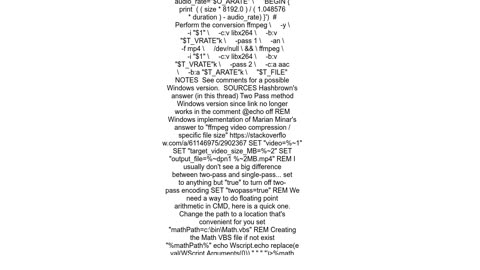 ffmpeg video compression specific file size