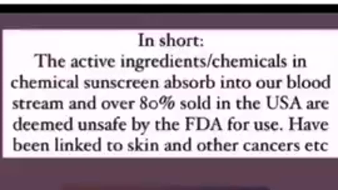 OFFICIAL-NEWS ADMIT SUNSCREEN IS TOXIC