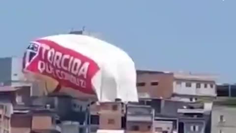 Blimp Goes Down In Brazil