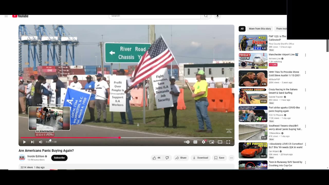 Americans Panic Buying due to Port Strikes.