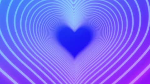 676. Neon Heart Tunnel💜Purple Heart Background Neon Heart