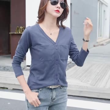 Autumn Winter 100% Cotton Women's T-shirt