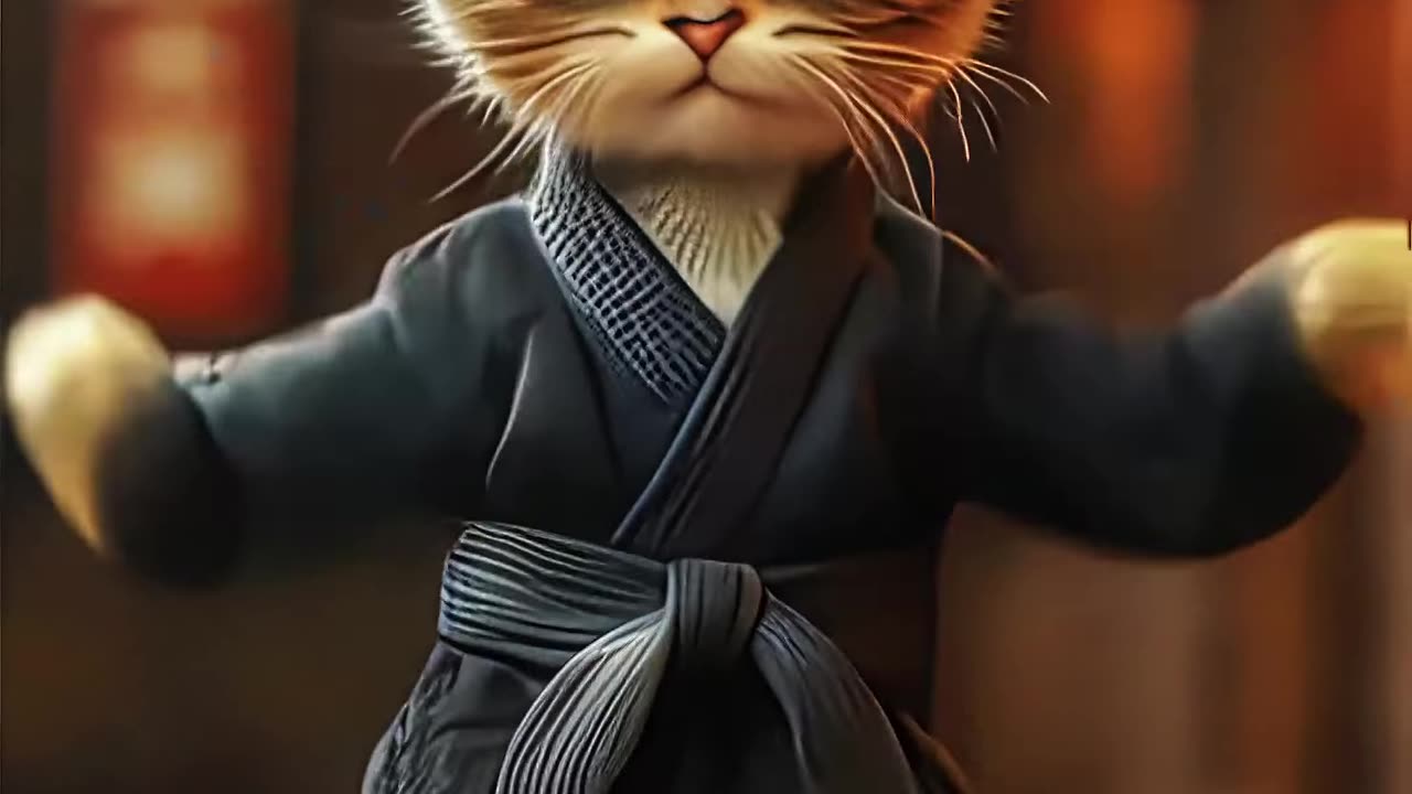 Cute Baby Cat Dancing 🥰 _cute _cat _midjourney _funny _babyvideos