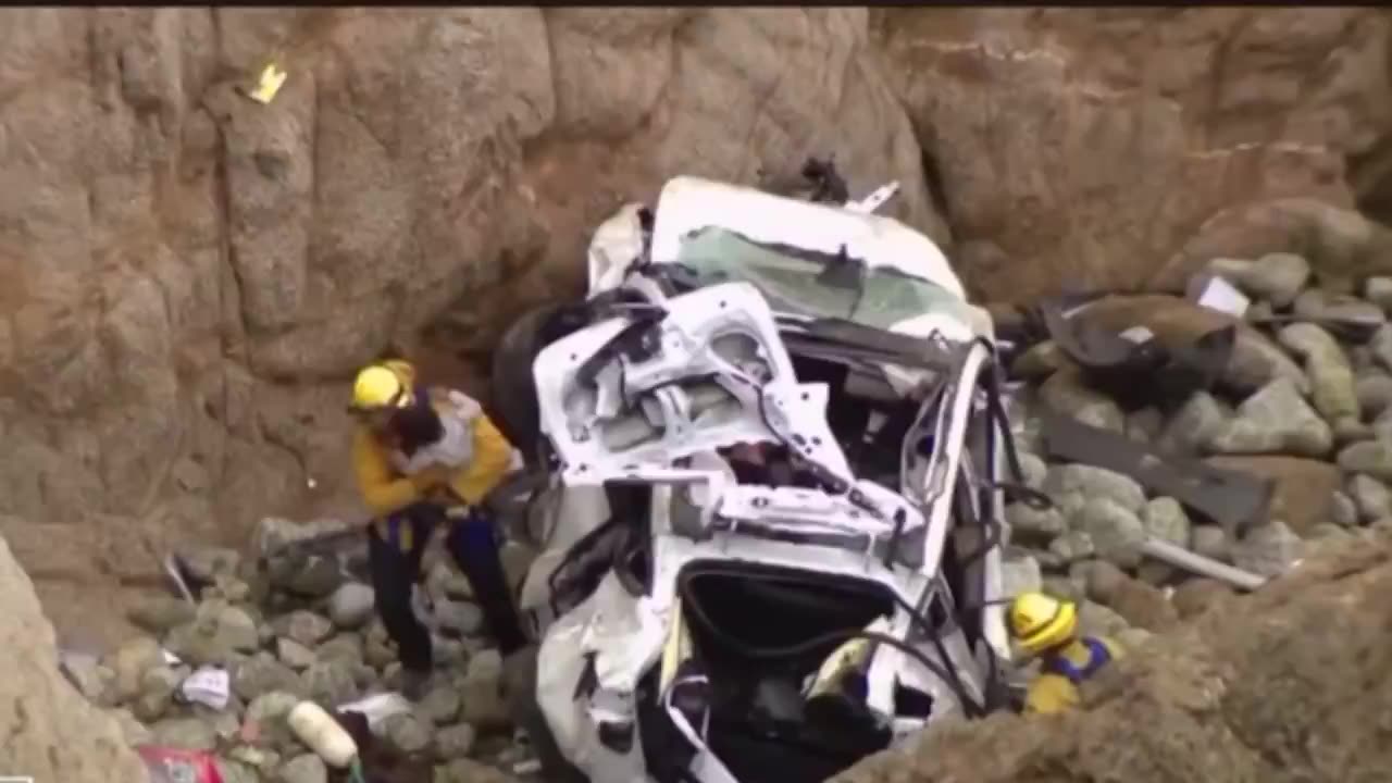 Dad Drives Family Off Cliff