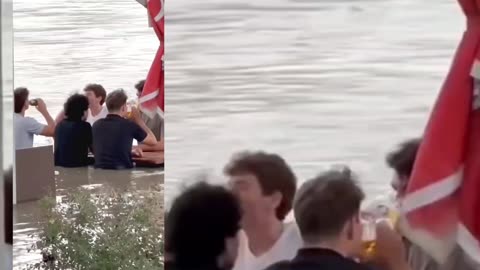 Austria. Flooding is no obstacle to the feast