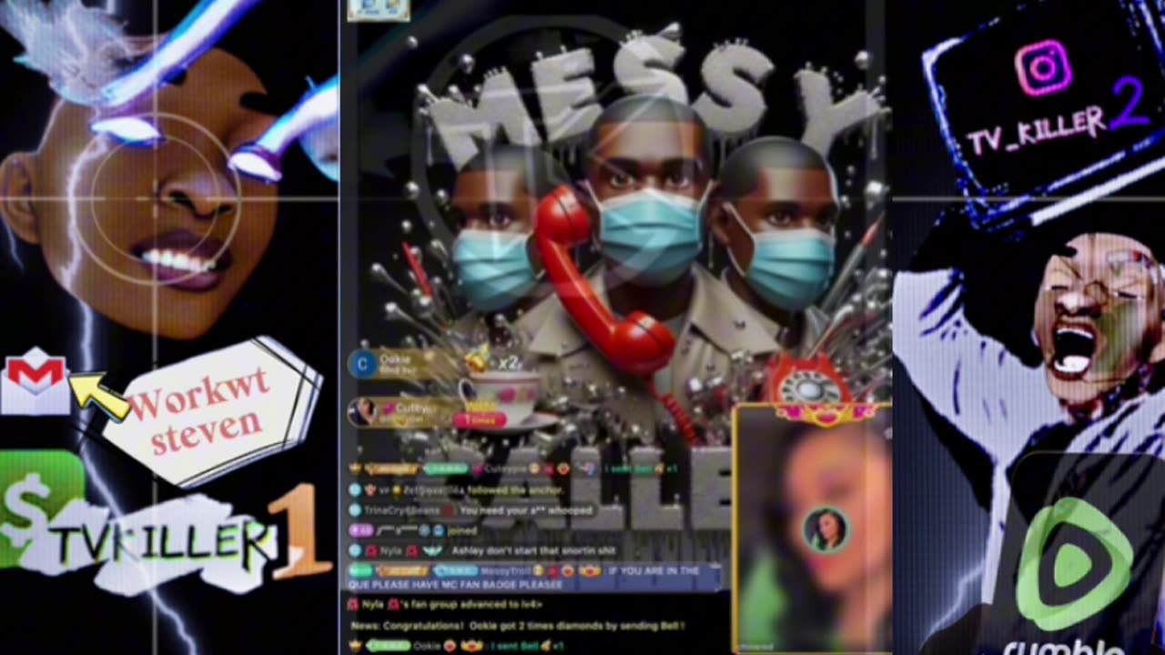 CHINA RED & JAZZY CHERRY 🍒 GOES TOO WAR IN MESSY CALLER LIVE