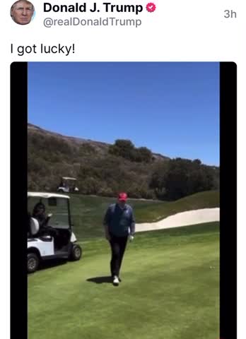 President Trump got lucky⛳️
