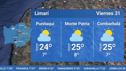 EL TIEMPO EN LA REGIÓN . JUEVES 30 DE MAYO 2024