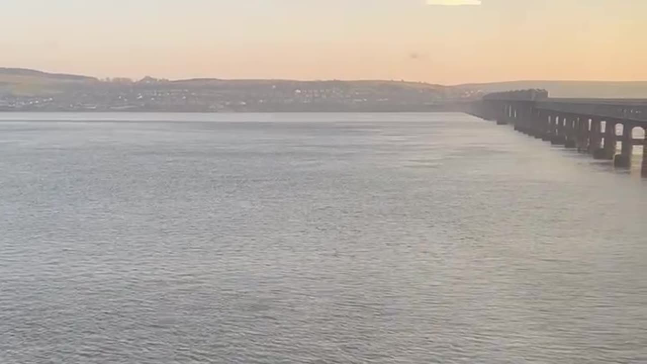 Leaving Dundee on train