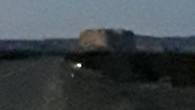 "Sky City" also called Acoma Pueblo early before sunrise, cold at 13 degrees
