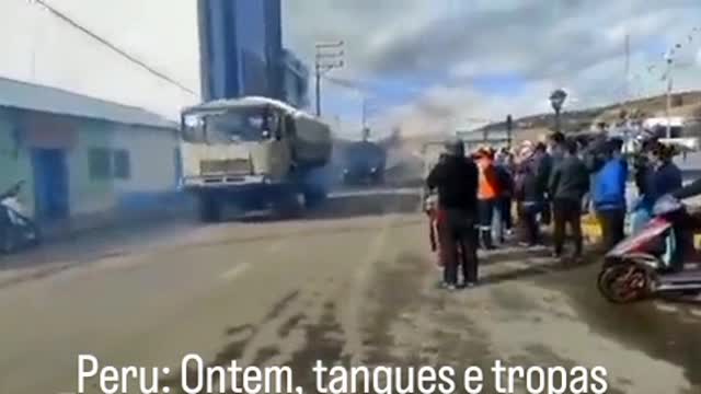Tanques exercito peruano em puno defesa comunismo