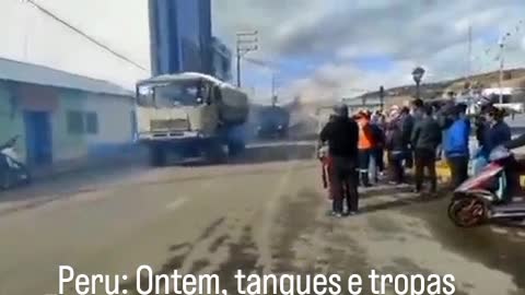 Tanques exercito peruano em puno defesa comunismo