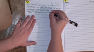 Page 2 of BOOK TWO - SUBJECTS OF LIFE being written