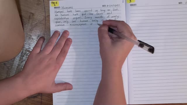 Page 2 of BOOK TWO - SUBJECTS OF LIFE being written