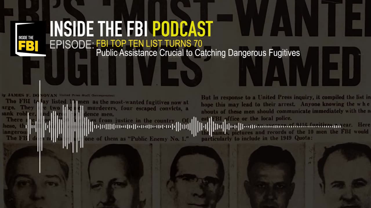 Inside the FBI Podcast - Episode The FBI Top Ten List Turns 70