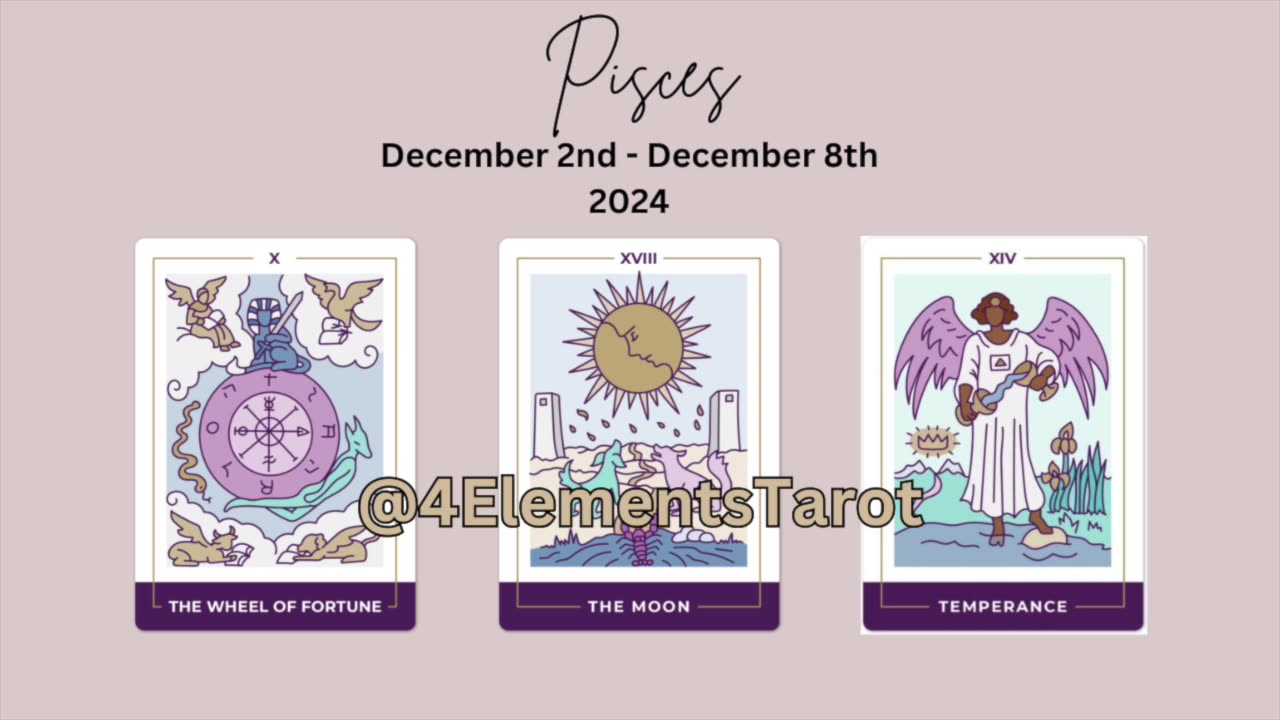 Pisces: Change, Introspection Balance - Dec 2nd-8th Tarot Reading