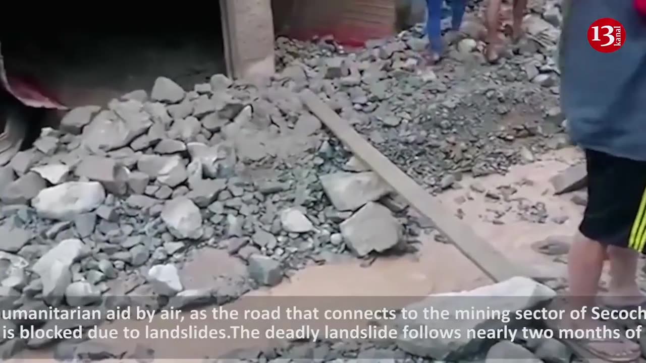 Aerial footage captures aftermath of deadly landslide in Peruperu
