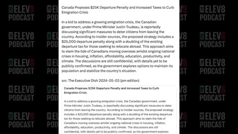 A TAX To Leave Canada?