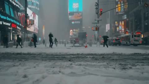 A magical moment from New York City. ❄️