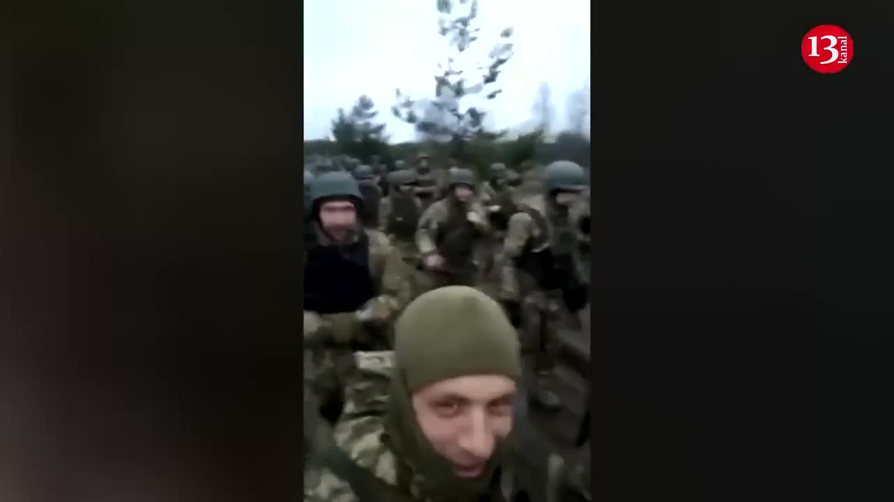 Soldiers of Ukrainian army going to battle with great enthusiasm