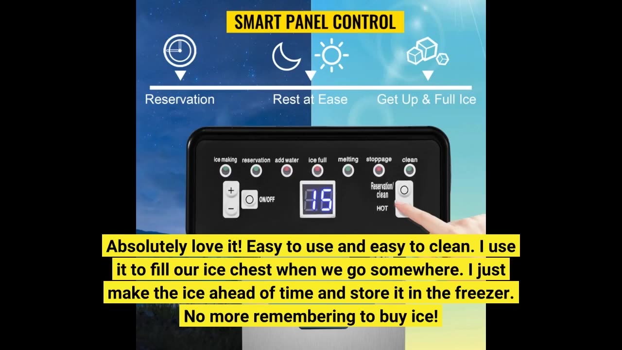 33Lbs/24H #IceMaker Countertop 10 Ice Cube in-Overview