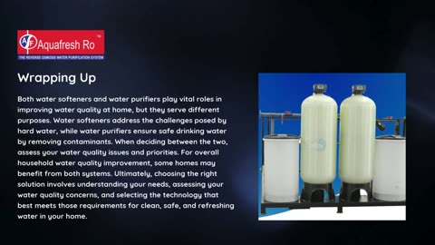 Water Softeners vs. Water Purifiers: Choosing the Right Solution