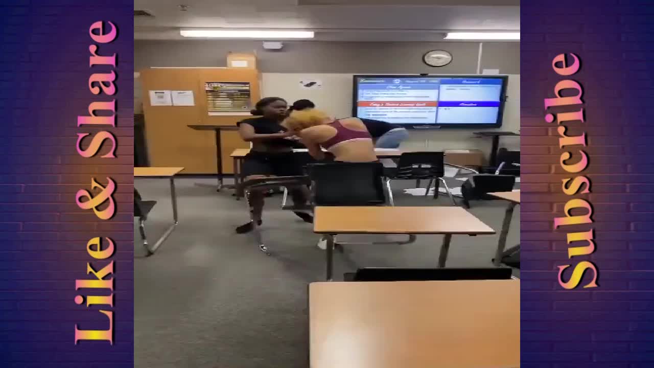 Teen Fight breaks put in Classroom and TEACHER DIDNT KNOW WHAT TOO DO