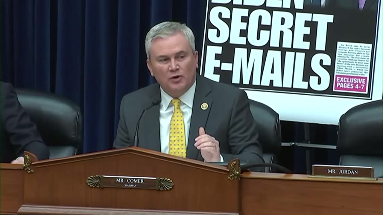 James Comer’s opening statement at big tech hearing.