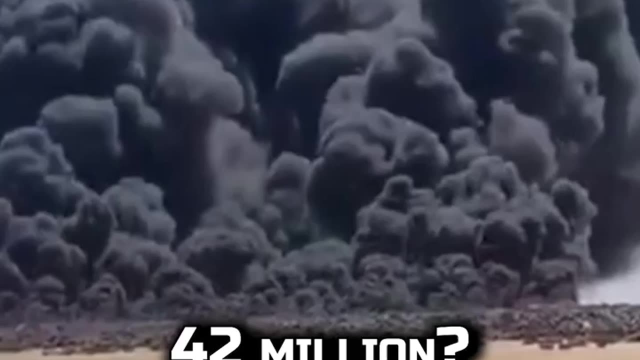 Fire at worlds biggest tire graveyard Kuwait