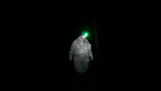 Position and light test before filming in the woods. Night filmingJan 2023