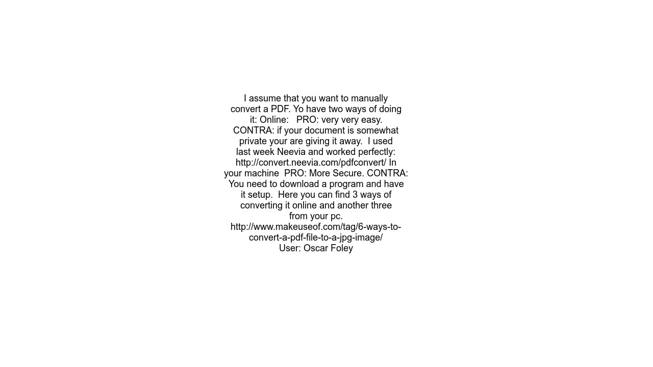 How do I convert a pdf to an image