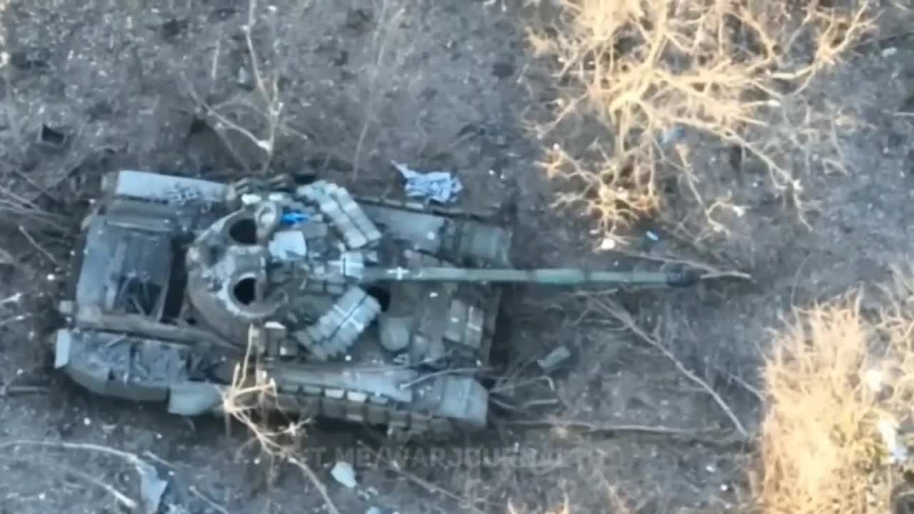 Ukrainian T-64BV was taken out of action