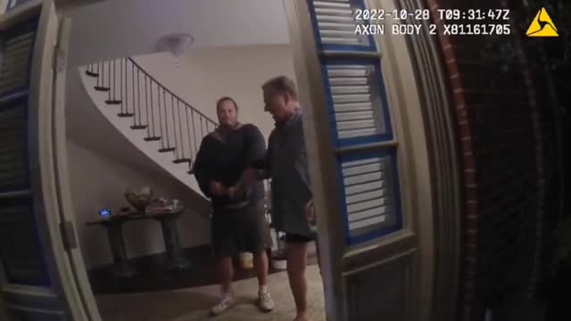 Body Cam Footage of Paul Pelosi's Attacker