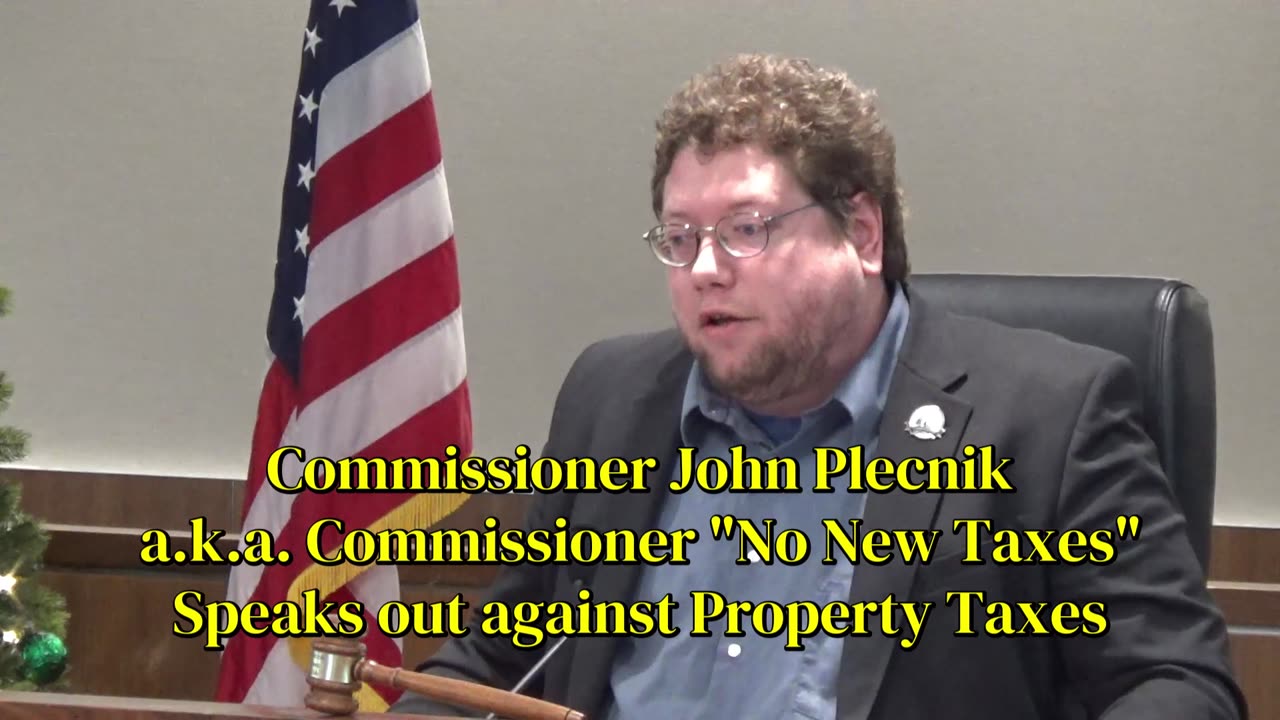 Commissioner No Speaks Out Against Property Taxees