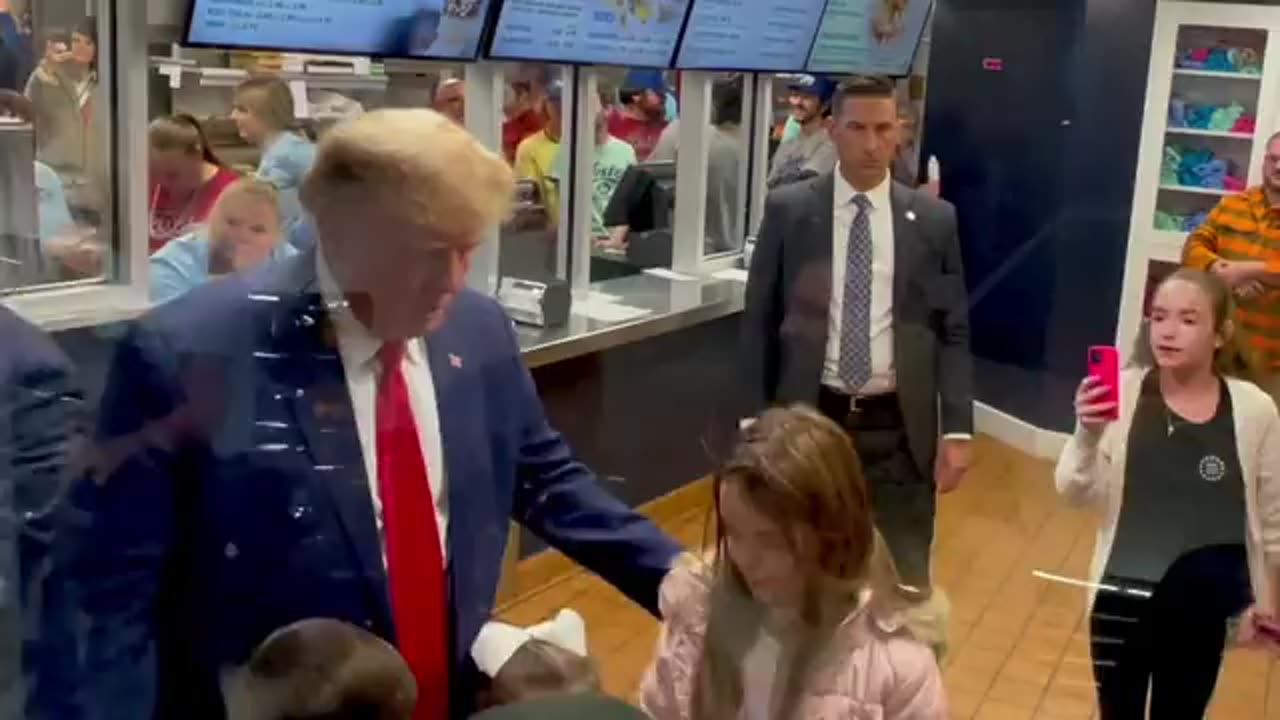 Trump makes a surprise stop at a Zesto Ice Cream Shop in South Carolina