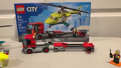 Lego City Rescue Helicopter Transport Set