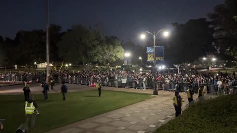 UCLA: Protestors chant "shame on you" and "LAPD KKK" as a large number of LAPD officers arrive