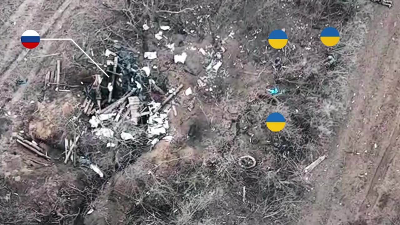 Massive Ukrainian Assault Group Decends on Russian Trench