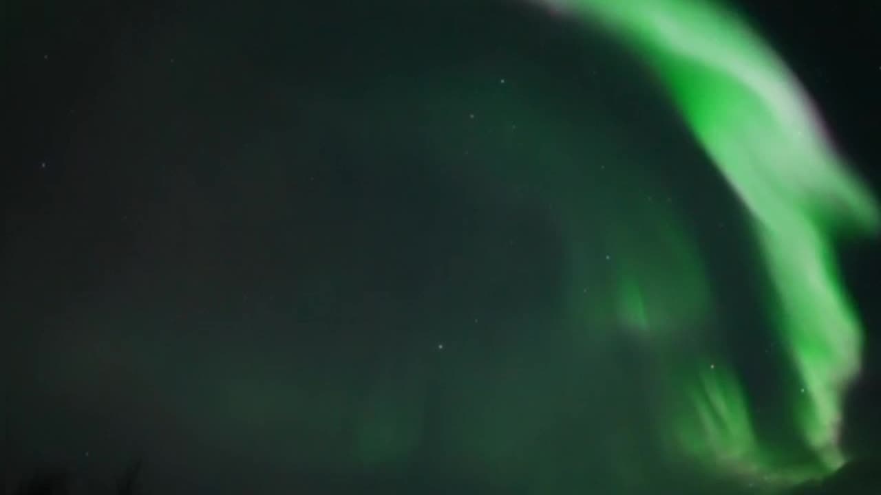 Northern lights fill the sky over Murmansk Region