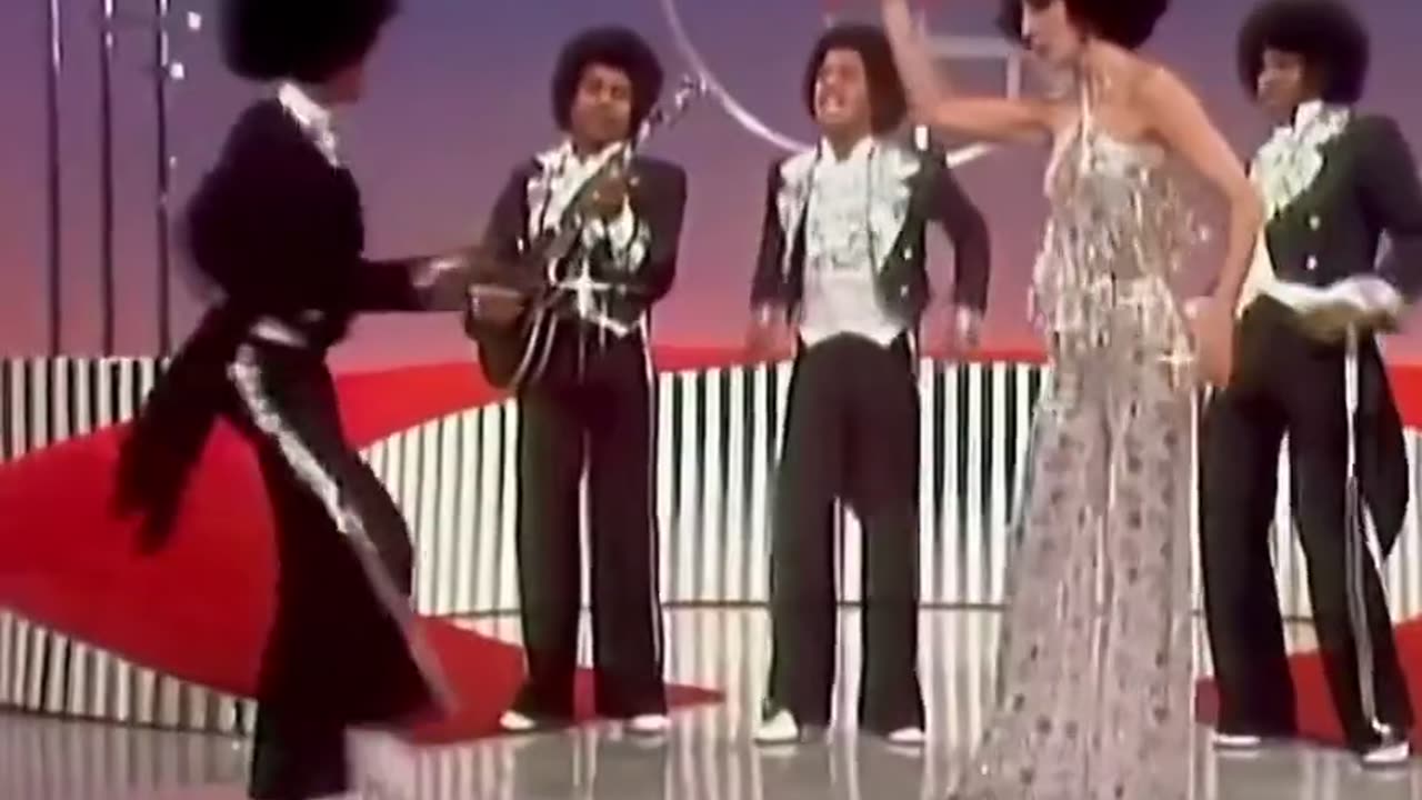 Michael Jackson doing the robot on the Cher Show, 1975