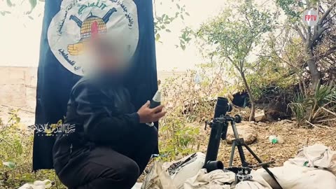 Al-Quds Brigades striking Zionist enemy concentrations on the advance axis in Jabalia, Gaza, occupied Palestine, 29 Nov 2024