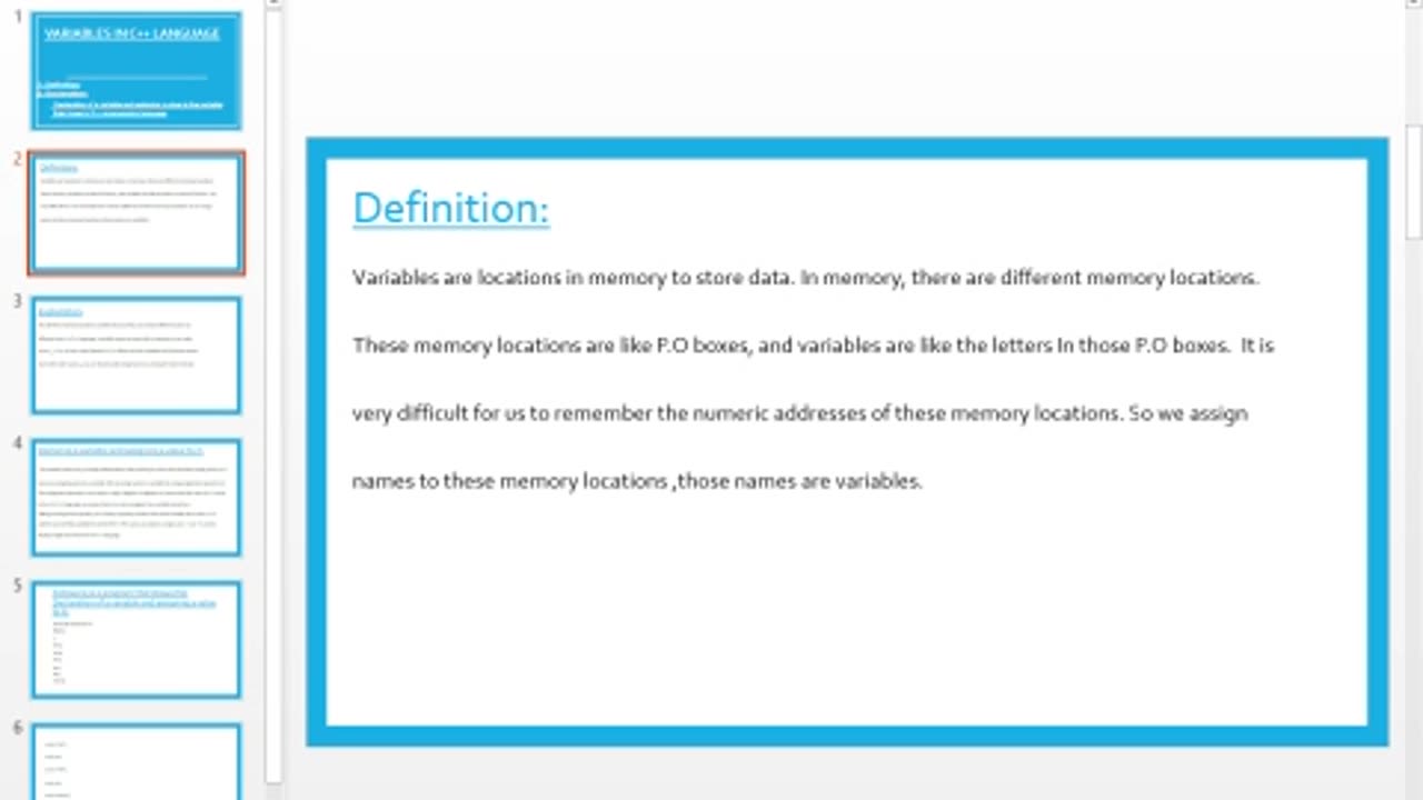 Variables in C++ ( Part 01 )