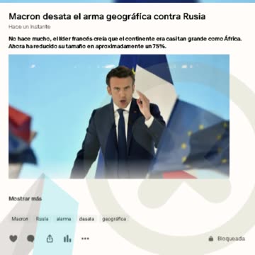 Macron desata el arma geográfica contra Rusia